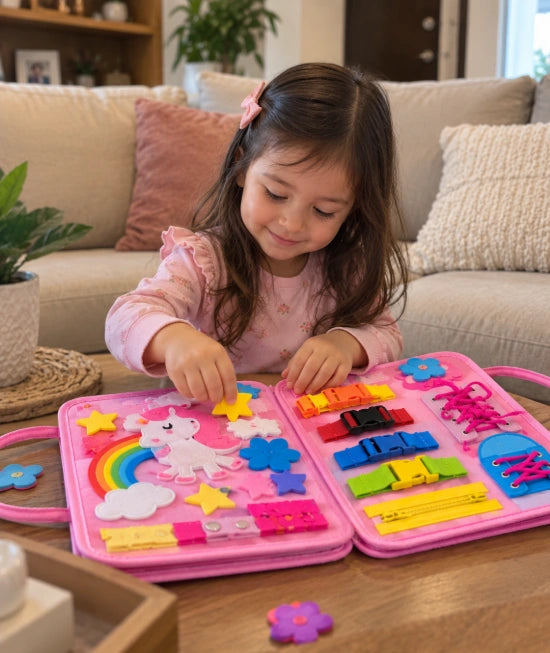 Kit de cuadernos Montessori en uso